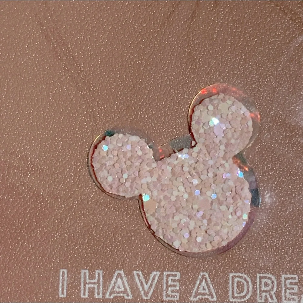 Minnie Mickey Mouse Wristlet Clutch  Convertible Long Wallet Dusty Pink - Picture 9 of 16